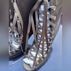 Brown Lace-Up Women's Boots